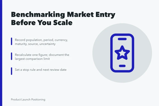 Benchmark card for go-to-market market-entry review steps. Go-to-market strategy benchmarks, tested against experience in 2027