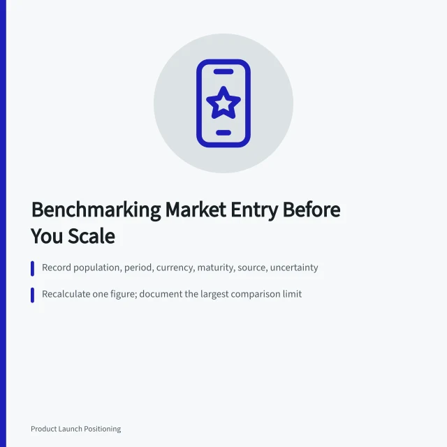 Benchmark card for go-to-market market-entry review steps. Go-to-market strategy benchmarks, tested against experience in 2027