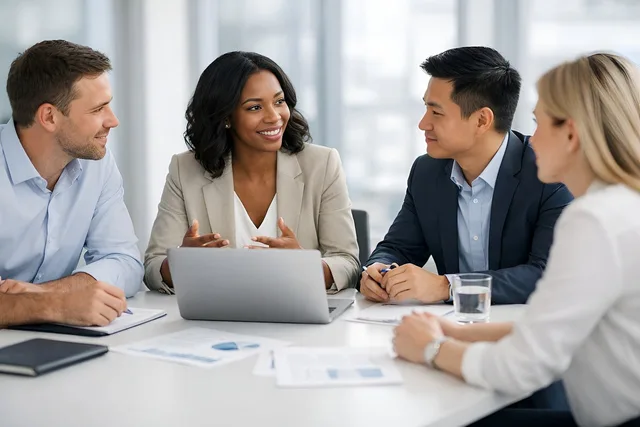 business, meeting, teamwork, office, discussion, corporate, collaboration, professional, communication, presentation, startup, analysis, project, desk, modern, planning, strategy, workplace, success, group. Product Launch Positioning Services Compared: US Agencies