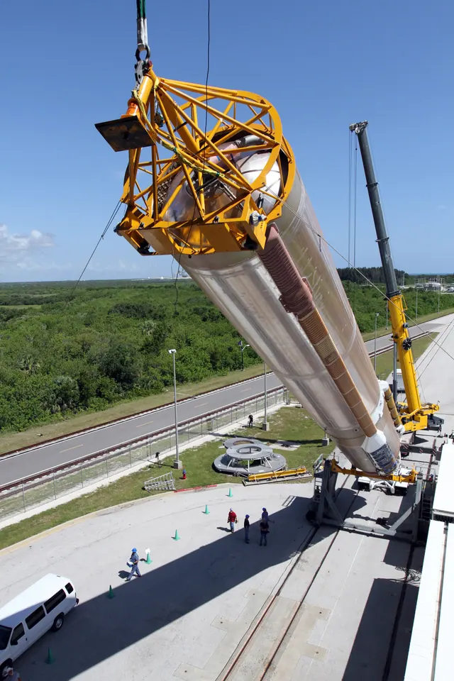 CAPE CANAVERAL, Fla. - At Launch Complex 41 at Cape Canaveral Air Force Station in Florida, a large crane lifts the first stage of the United Launch Alliance Atlas V rocket into th. Product positioning: a focused business guide for 2027
