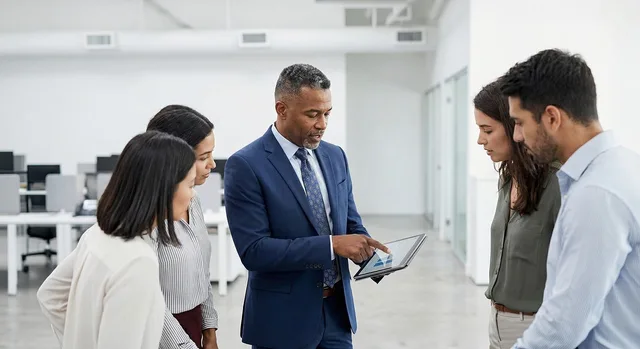 company, team, collaboration, office, meeting, technology, tablet, diverse, professionals, leadership, presentation, data, teamwork, modern, communication, strategy, innovation, group, workplace, accompaniment, ai generated. Sales enablement tools: what to keep and what to drop in 2027